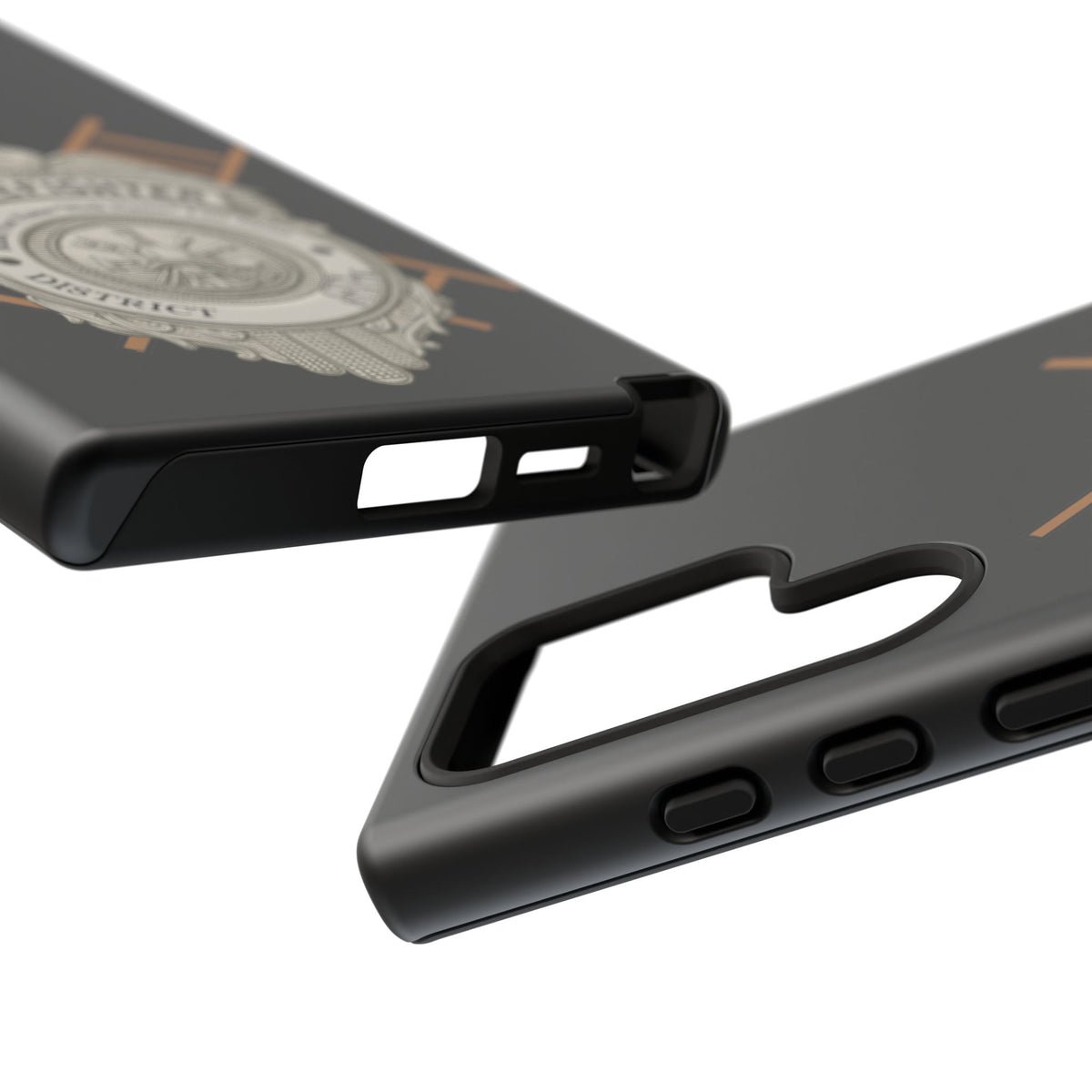 Firefighter Badge Tough Phone Case — Firefighter Helmet & Ladders Protective Case