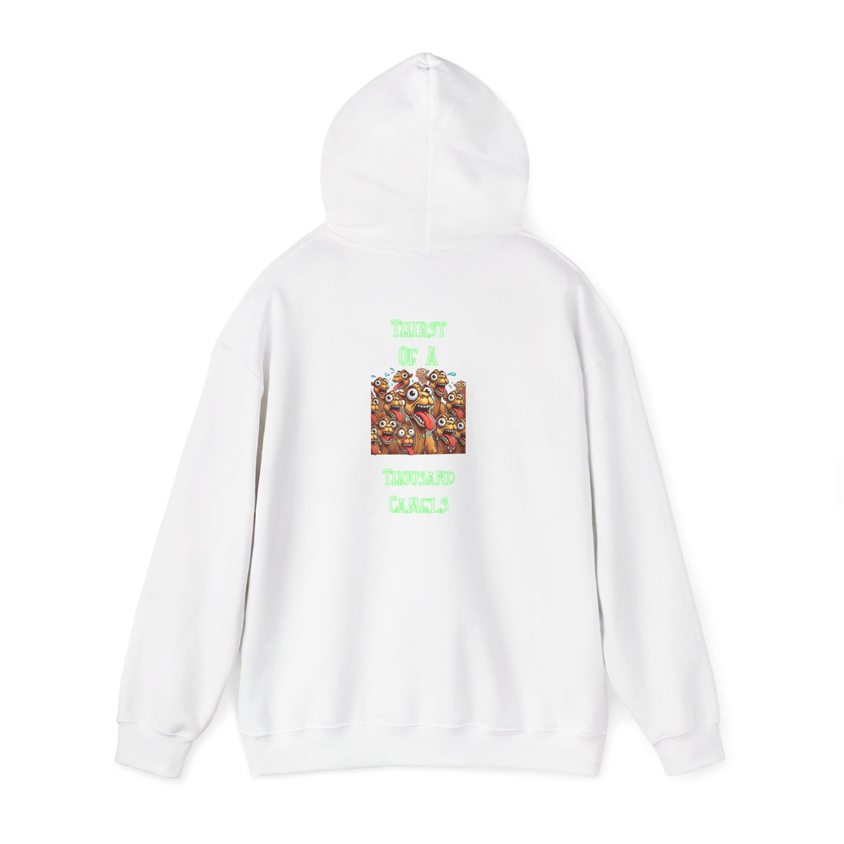 Hoodie — Retro Camel Crew Graphic Hoodie with "Teddy Crew" Neon Text