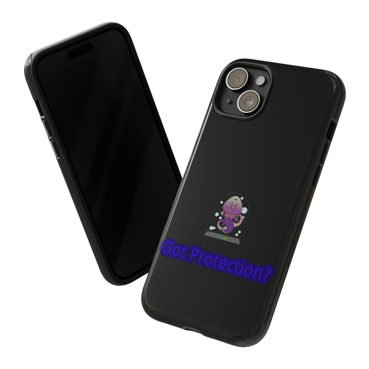Phone Case — 'Got Protection?' Cute Purple Alien Anti-Shock Protective Cover
