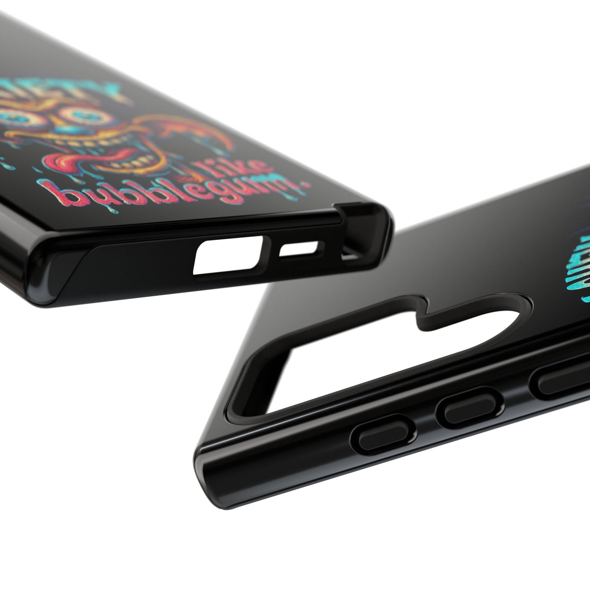 Phone Case — "I Chew Anxiety Like Bubblegum" Retro Monster Design