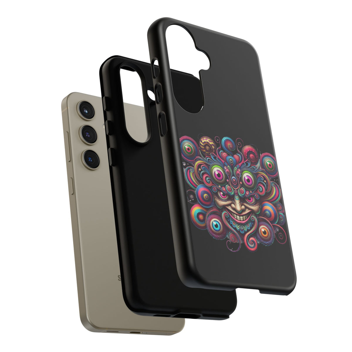 Psychedelic Smiling Eye Cluster Phone Case