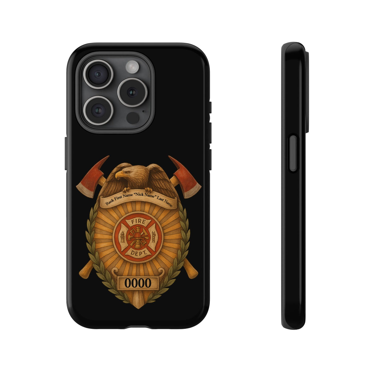 Firefighter Badge Phone Case — Tough Cases Customizable Emblem Design