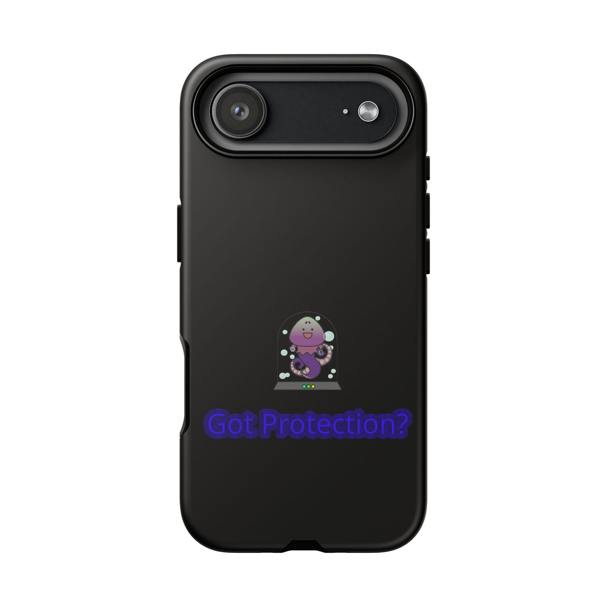 Phone Case — 'Got Protection?' Cute Purple Alien Anti-Shock Protective Cover