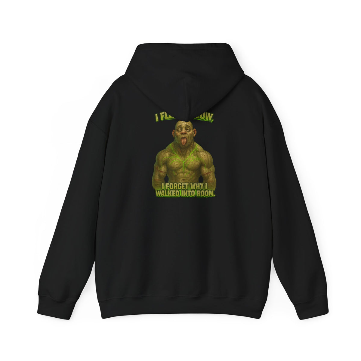 Hulk Gym Hoodie — I Flex Funny Muscle Meme Hoodie