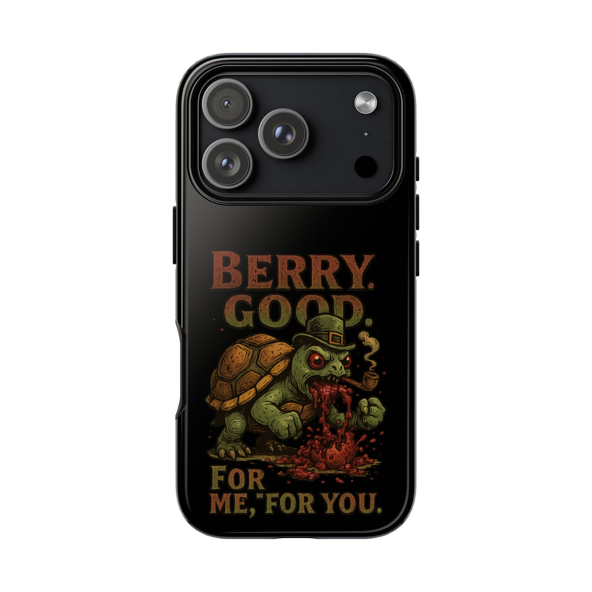 Phone Case — 'Berry Good' Zombie Turtle Graphic Tough Protective Case