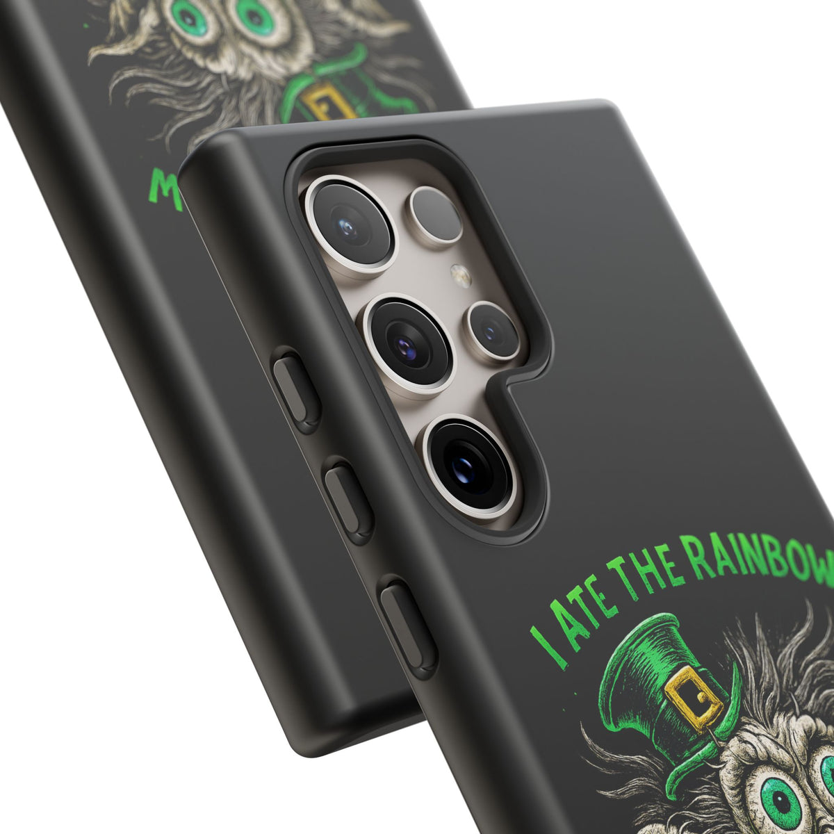 St. Patrick's Horror Phone Case — "I Ate the Rainbow, The Gold Screamed" Lucky Goblin Design