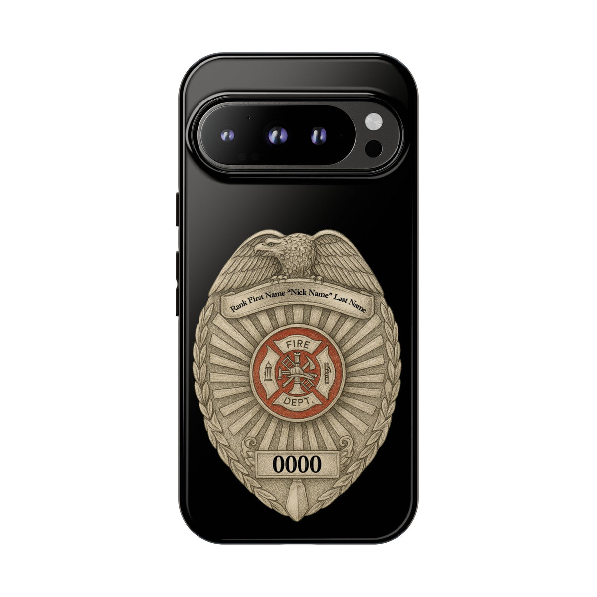 Firefighter Badge Phone Case – Personalized Dept. Emblem Tough Case