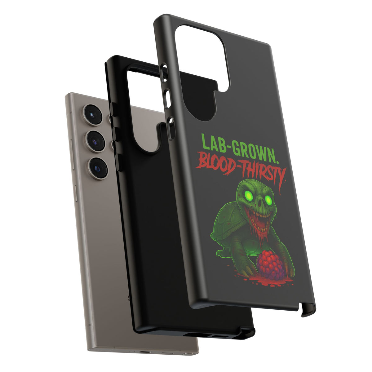 Phone Case — “Lab-Grown. Blood-Thirsty!” Green Monster Horror Design