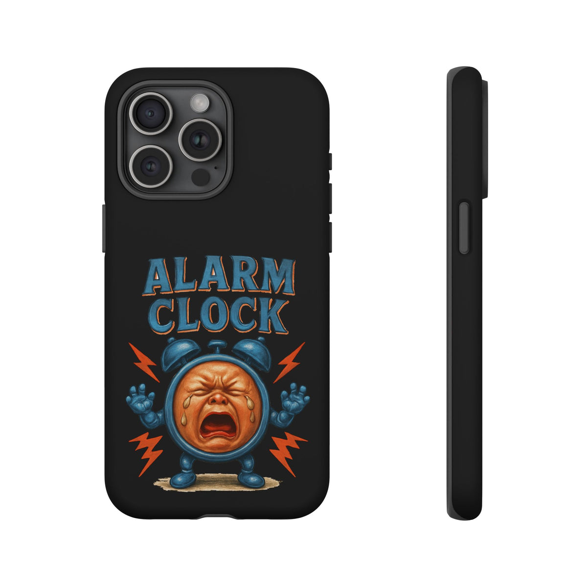 Phone Case — "Alarm Clock" Retro Screaming Clock Protective Cover