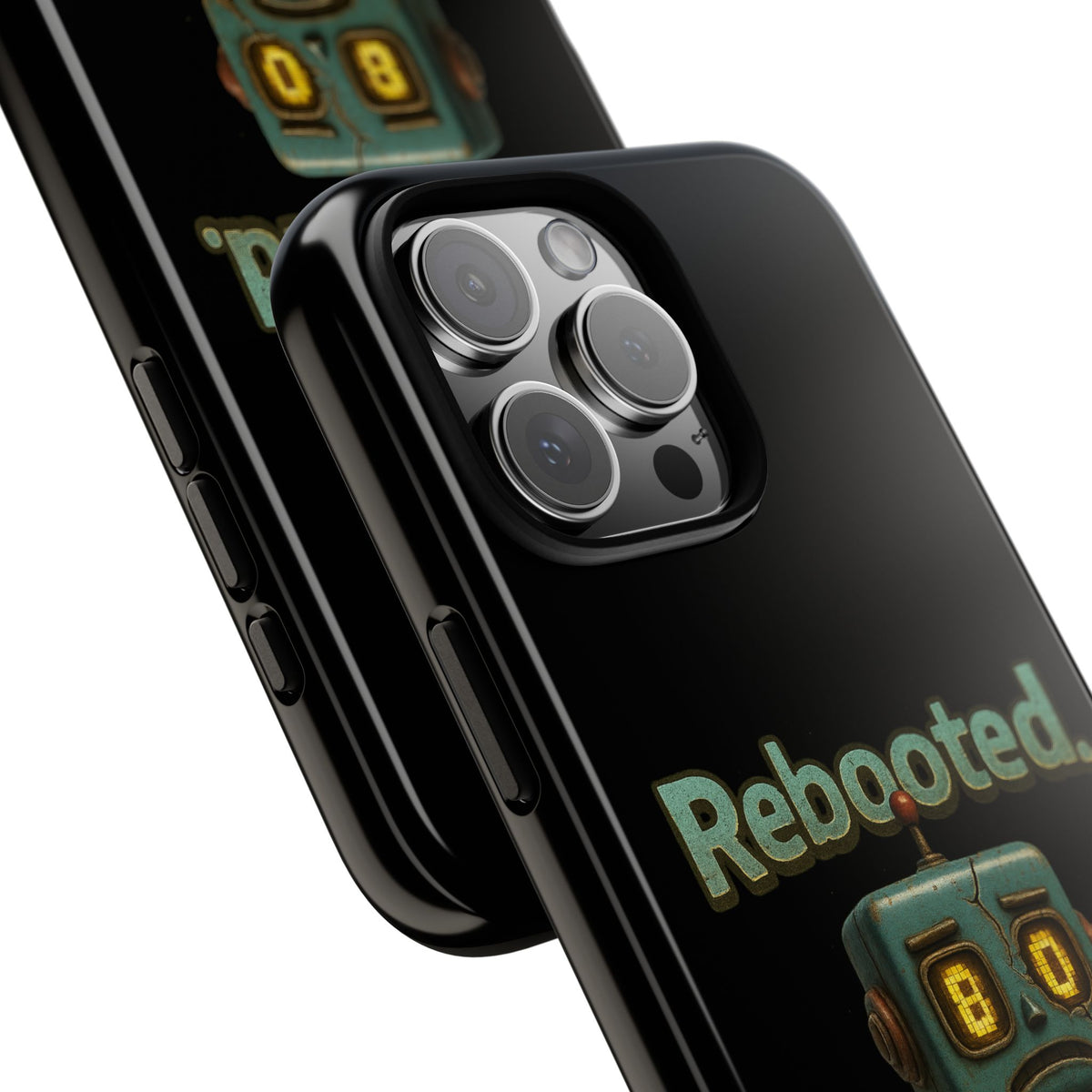 Phone Case — 'Rebooted. Still Awkward.' Retro Robot Protective Cover