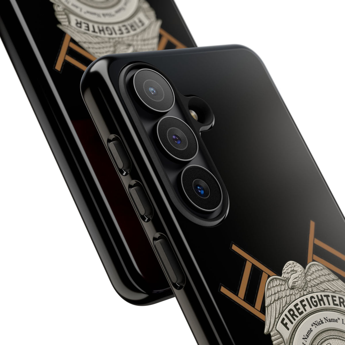 Firefighter Badge Tough Phone Case — Firefighter Helmet & Ladders Protective Case