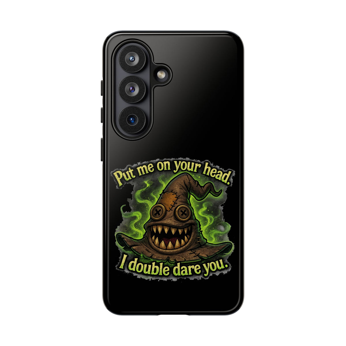 Phone Case — 'Put Me On Your Head, I Double Dare You' Witch Hat Horror Design