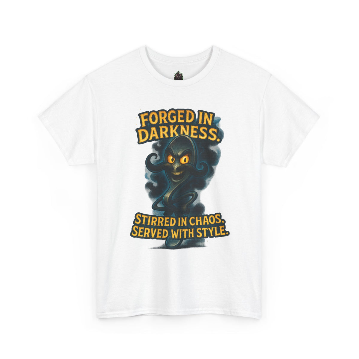 Forged in Darkness cat spirit T-Shirt | Stirred in Chaos illustrated tee