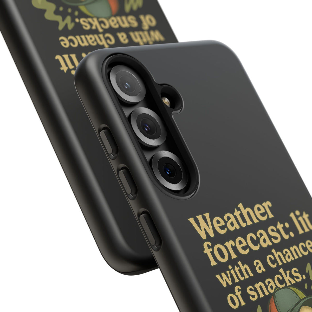 Phone Case — "Weather Forecast: Lit with a Chance of Snacks" Retro Graphic