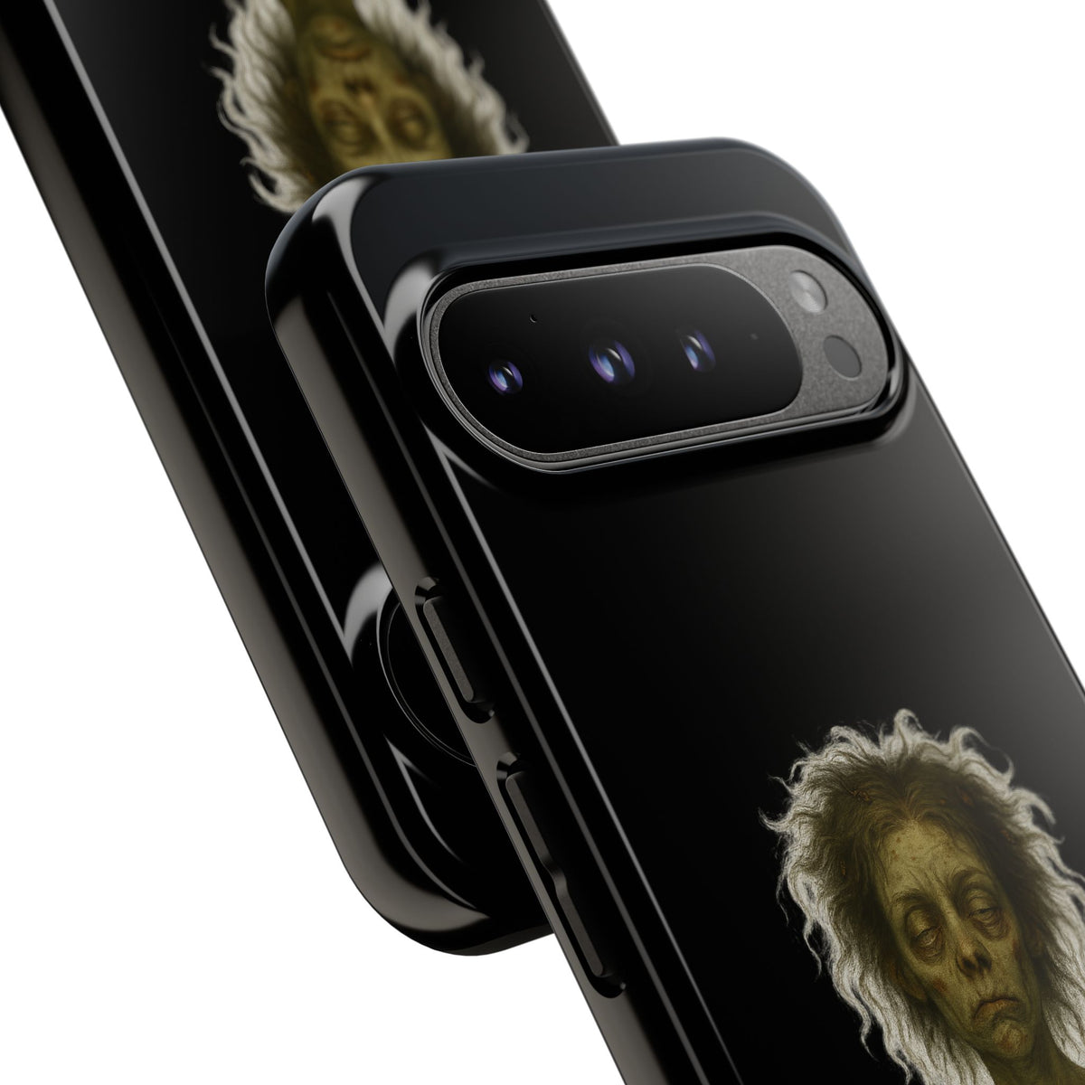 Phone Case — “Cursed to Rise Before Coffee Was Brewed” Goth Horror Design