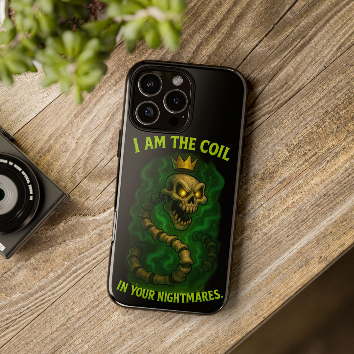 Tough Cases — “I Am The Coil In Your Nightmares” Skull Snake Shockproof Phone Case