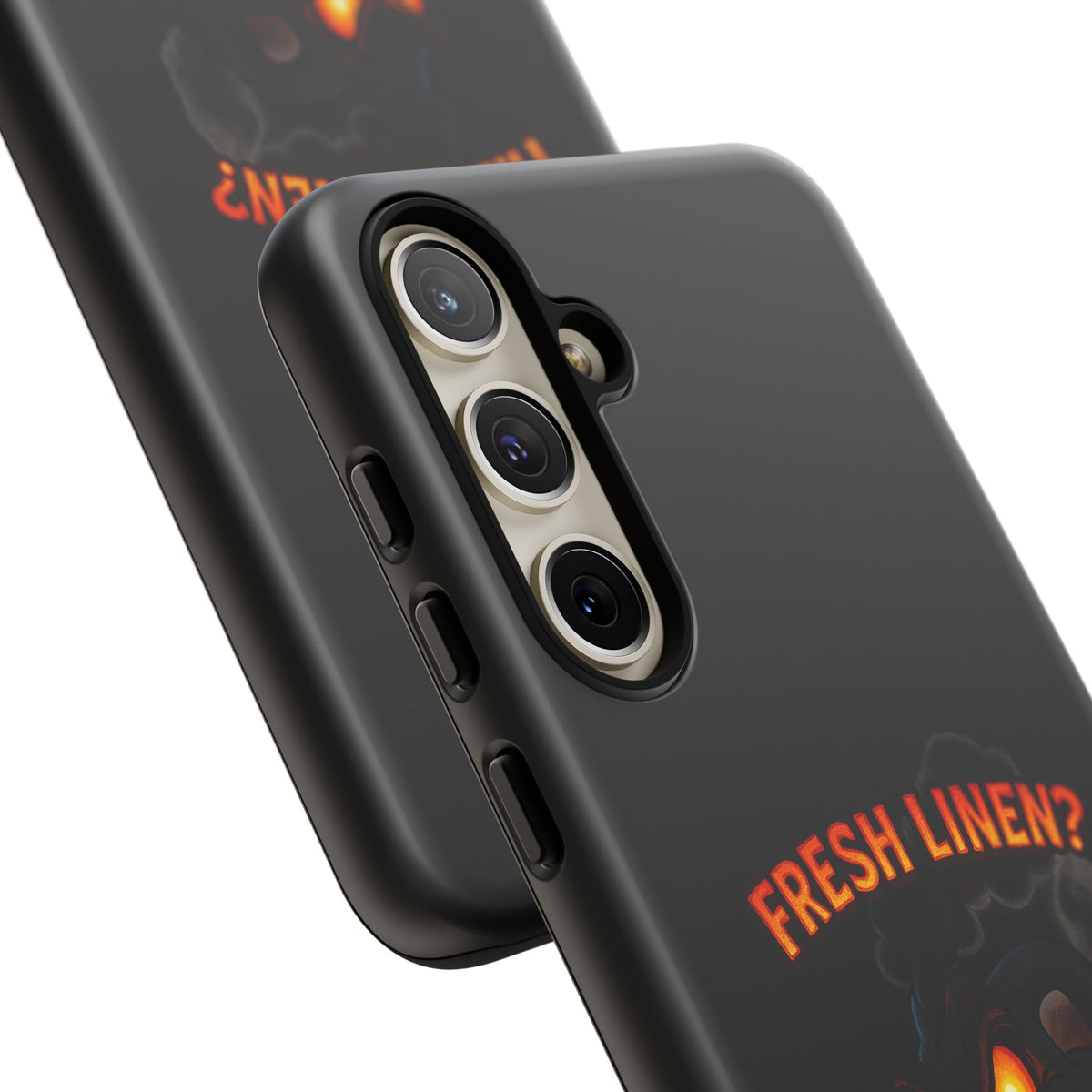Phone Case — 'Fresh Linen? I Smell Fear.' Spooky Pumpkin Horror Protective Case
