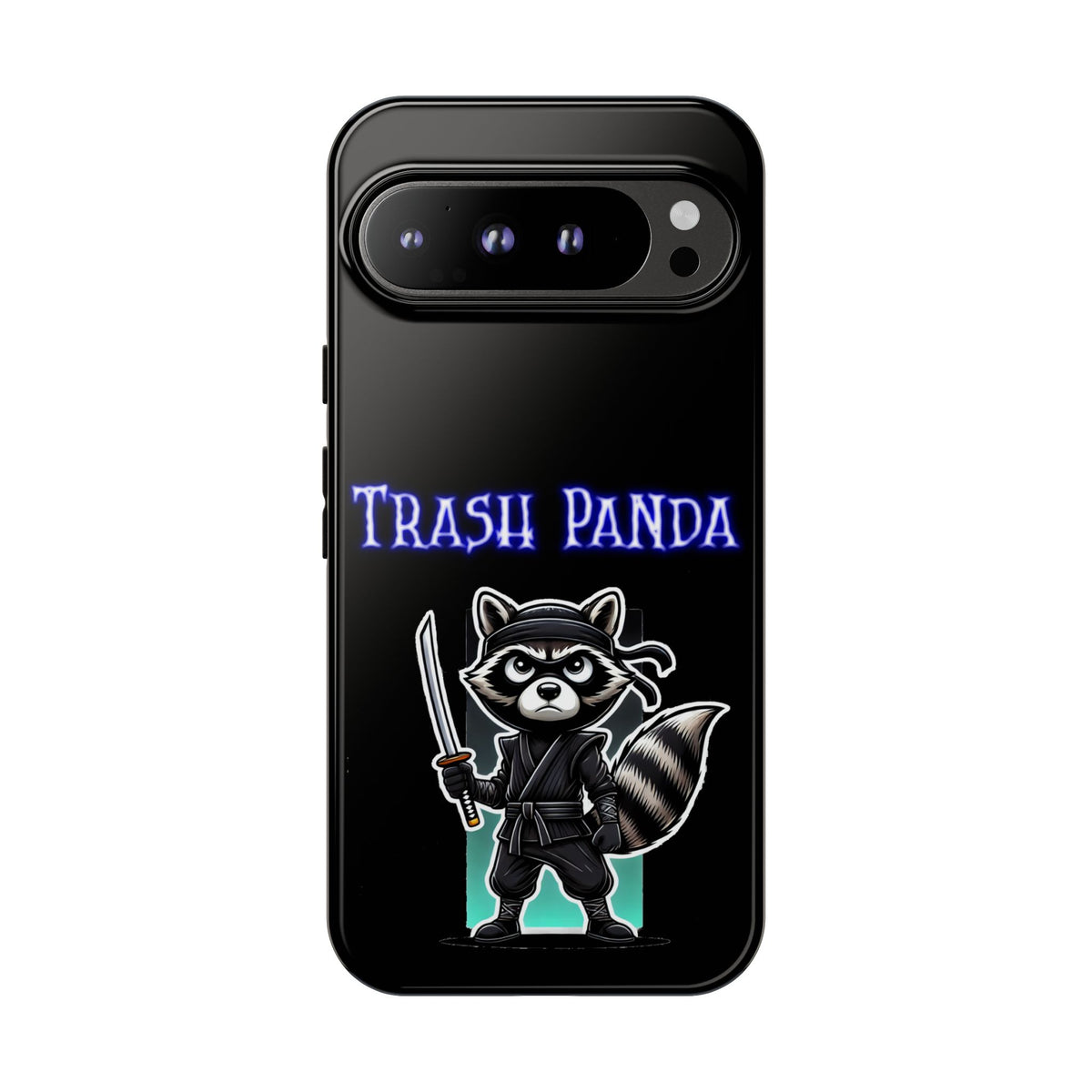 Trash Panda Ninja Phone Case — Cute Raccoon Warrior Protective Case