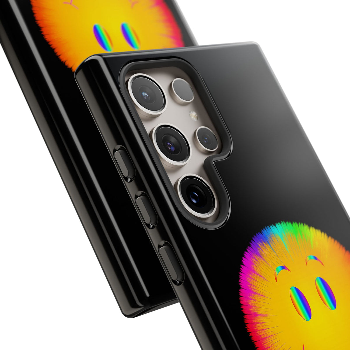Phone Case — 'Dead Inside, But the Visuals Are Amazing' Rainbow Smiley