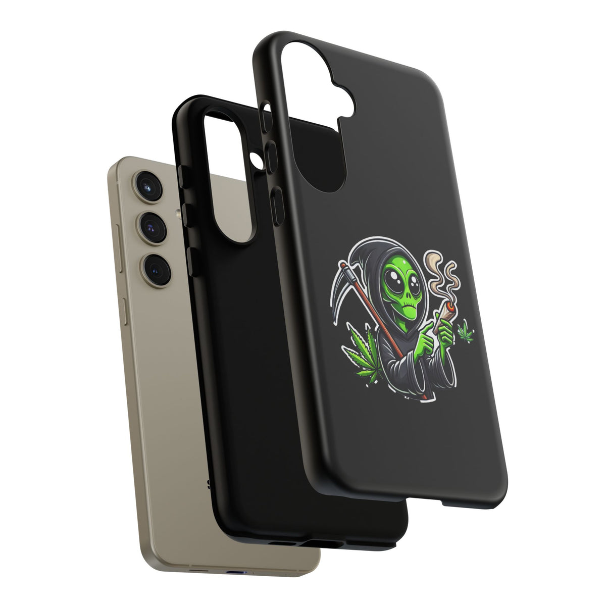 Reaper Alien Phone Case – Cute Grim Reaper Smoking Weed iPhone Case