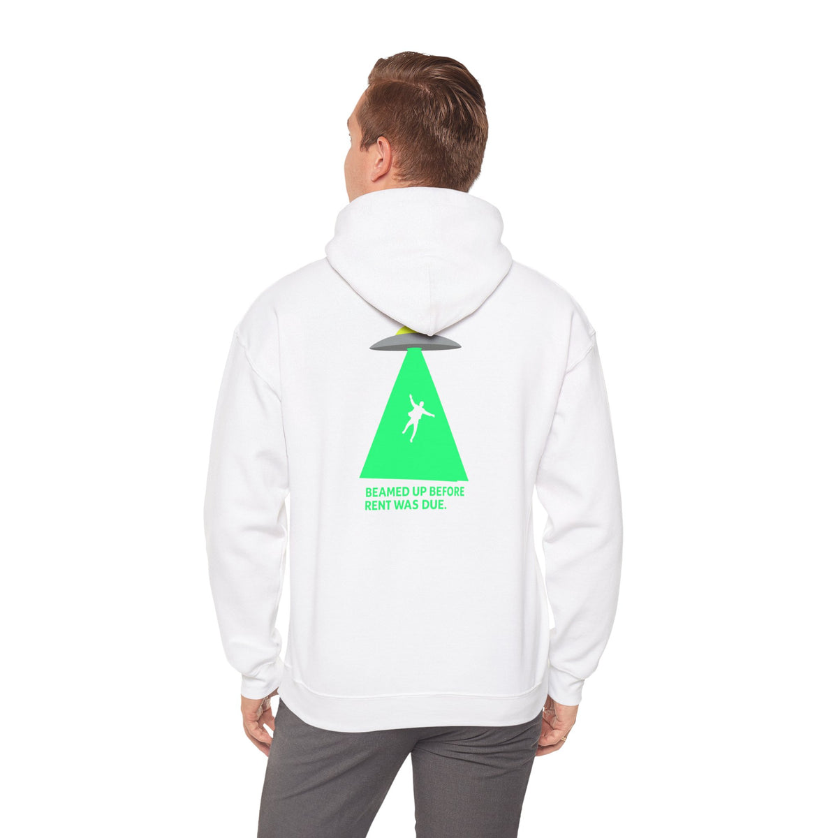 Beamed Up Before Rent Was Due Hoodie