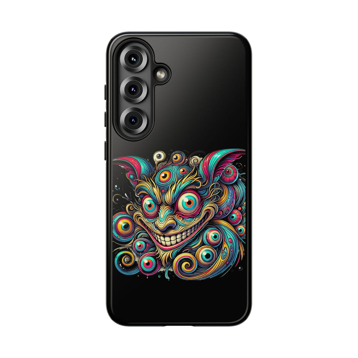 Psychedelic Mischief Phone Case — Colorful Grinning Monster Design