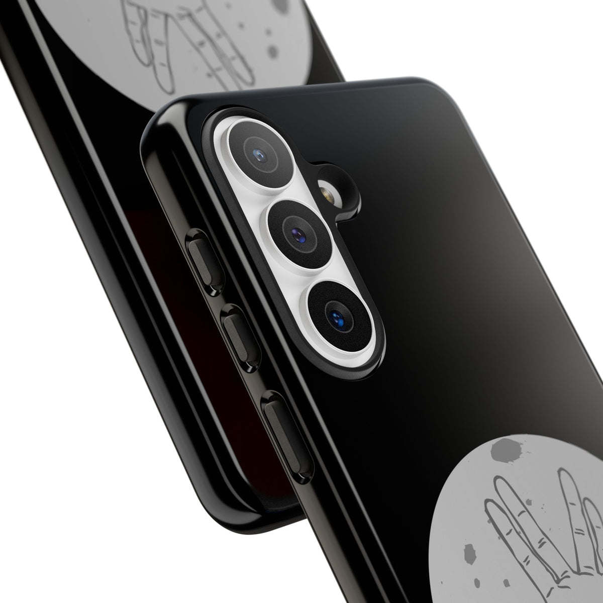 Spock Live Long Phone Case — Vulcan Salute Moon Graphic