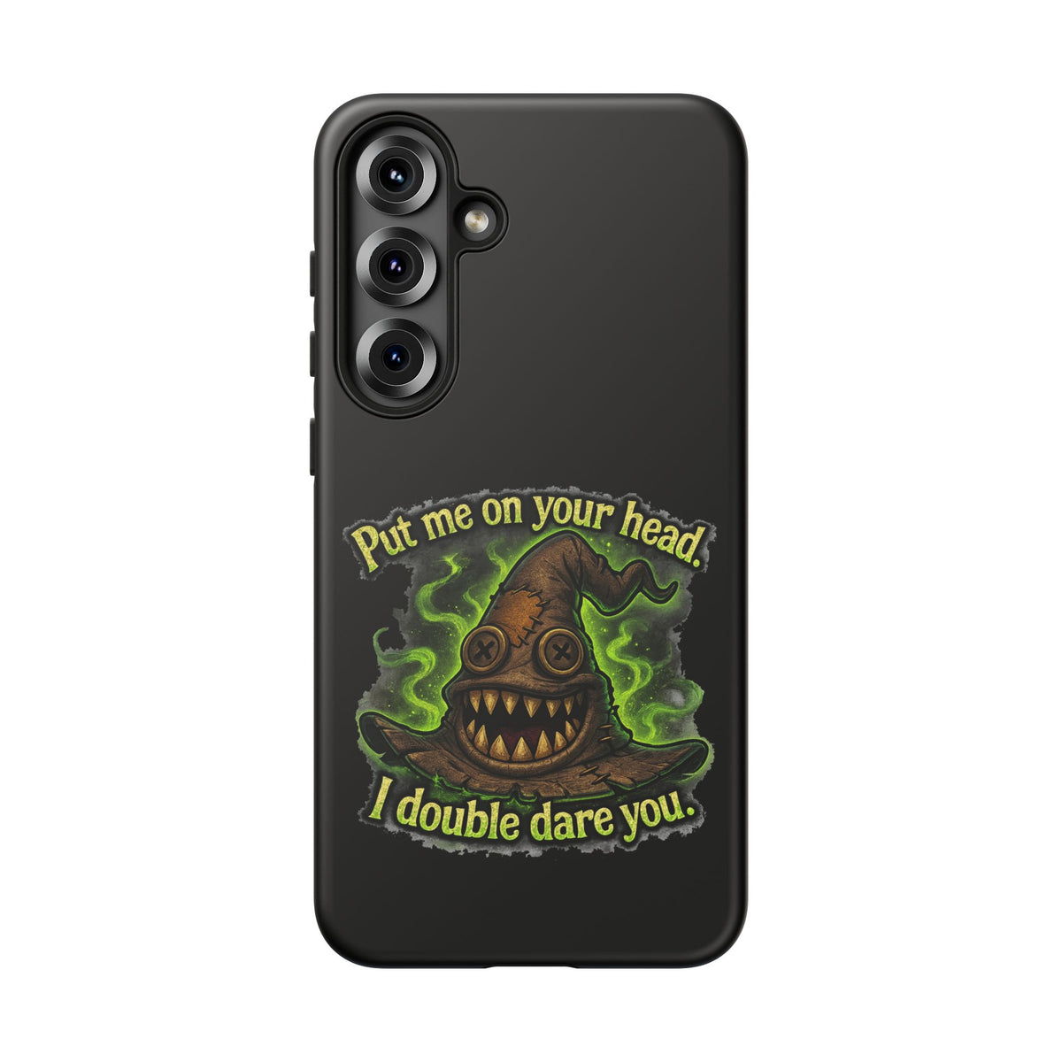 Phone Case — 'Put Me On Your Head, I Double Dare You' Witch Hat Horror Design