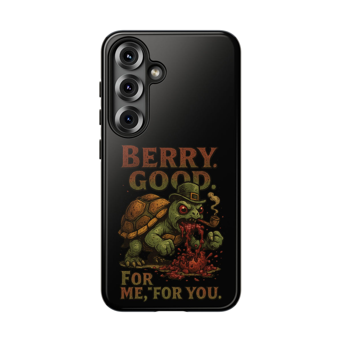 Phone Case — 'Berry Good' Zombie Turtle Graphic Tough Protective Case
