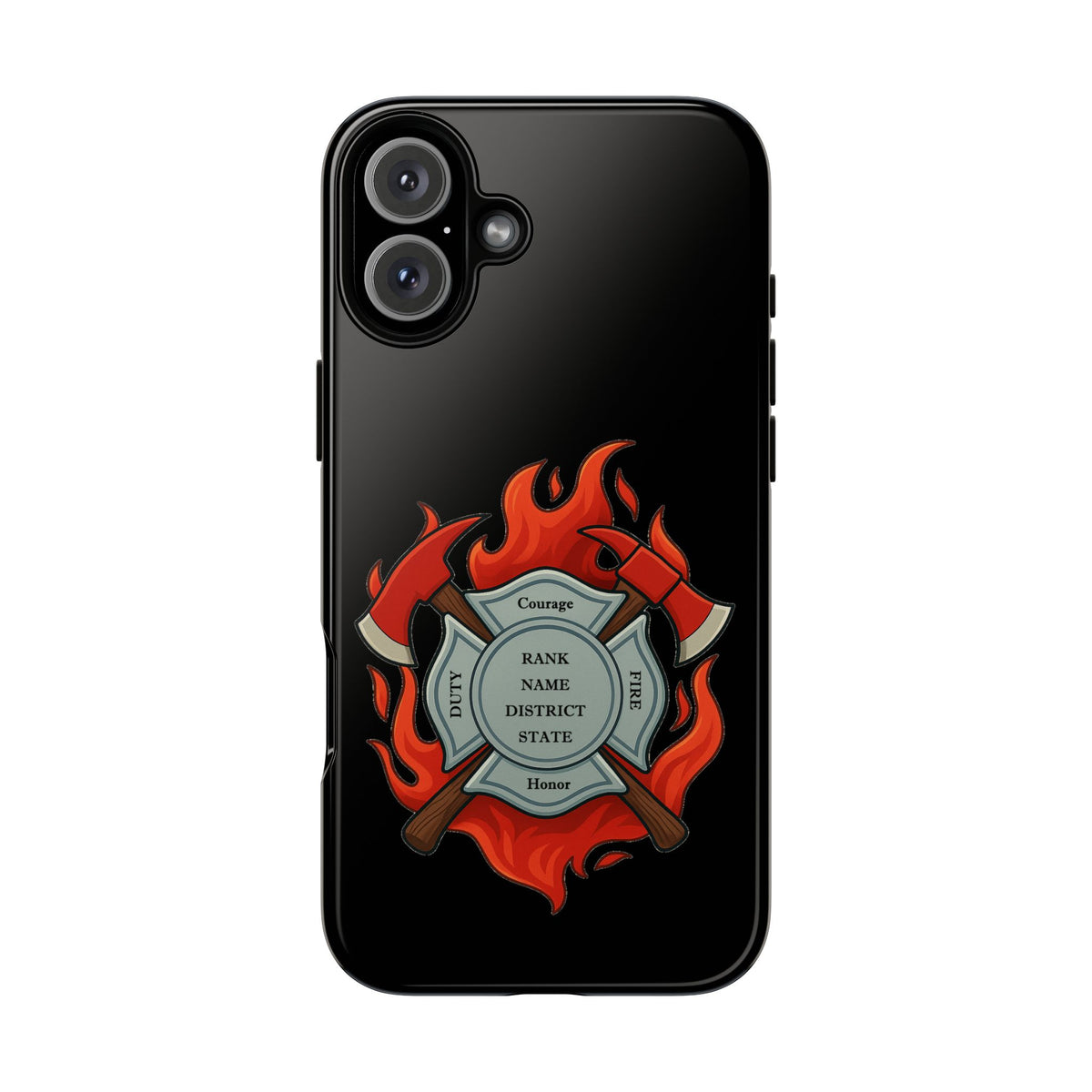 Firefighter Maltese Cross Phone Case — Custom Rank/Name/District Design