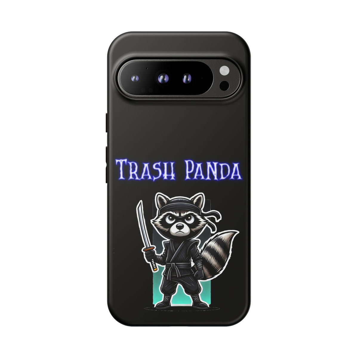 Trash Panda Ninja Phone Case — Cute Raccoon Warrior Protective Case