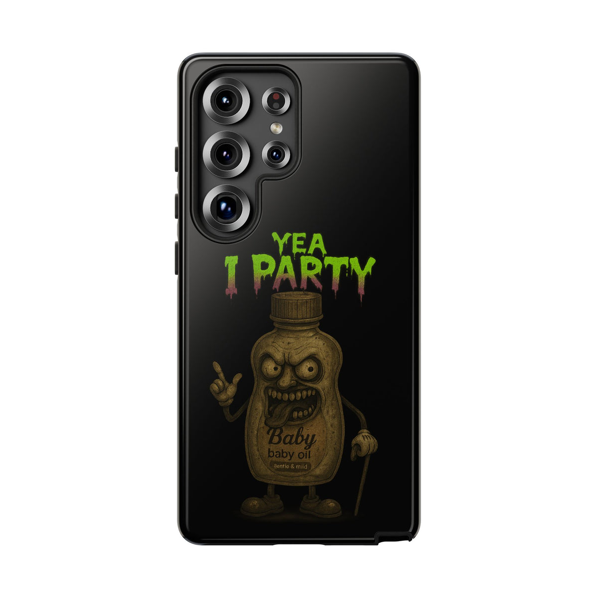 Phone Case — 'Yea I Party' Creepy Baby Bottle Graphic