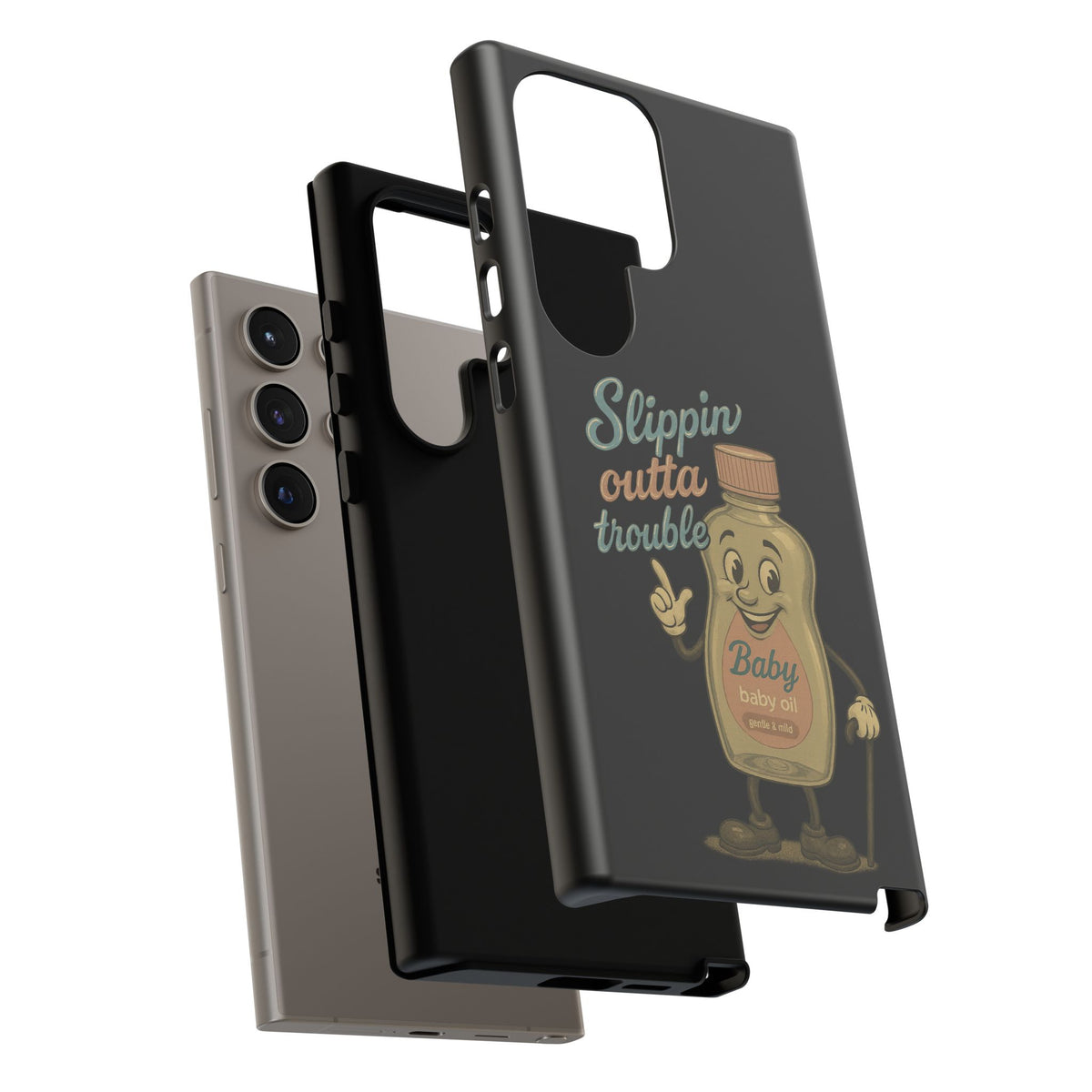 Phone Case — 'Slippin Outta Trouble' Retro Baby Oil Mascot