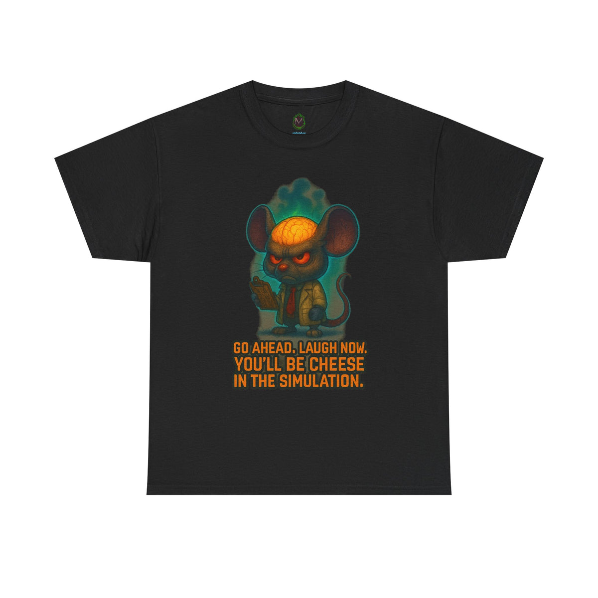 Evil Mouse Illustration Tee | "You'll Be Cheese in the Simulation"
