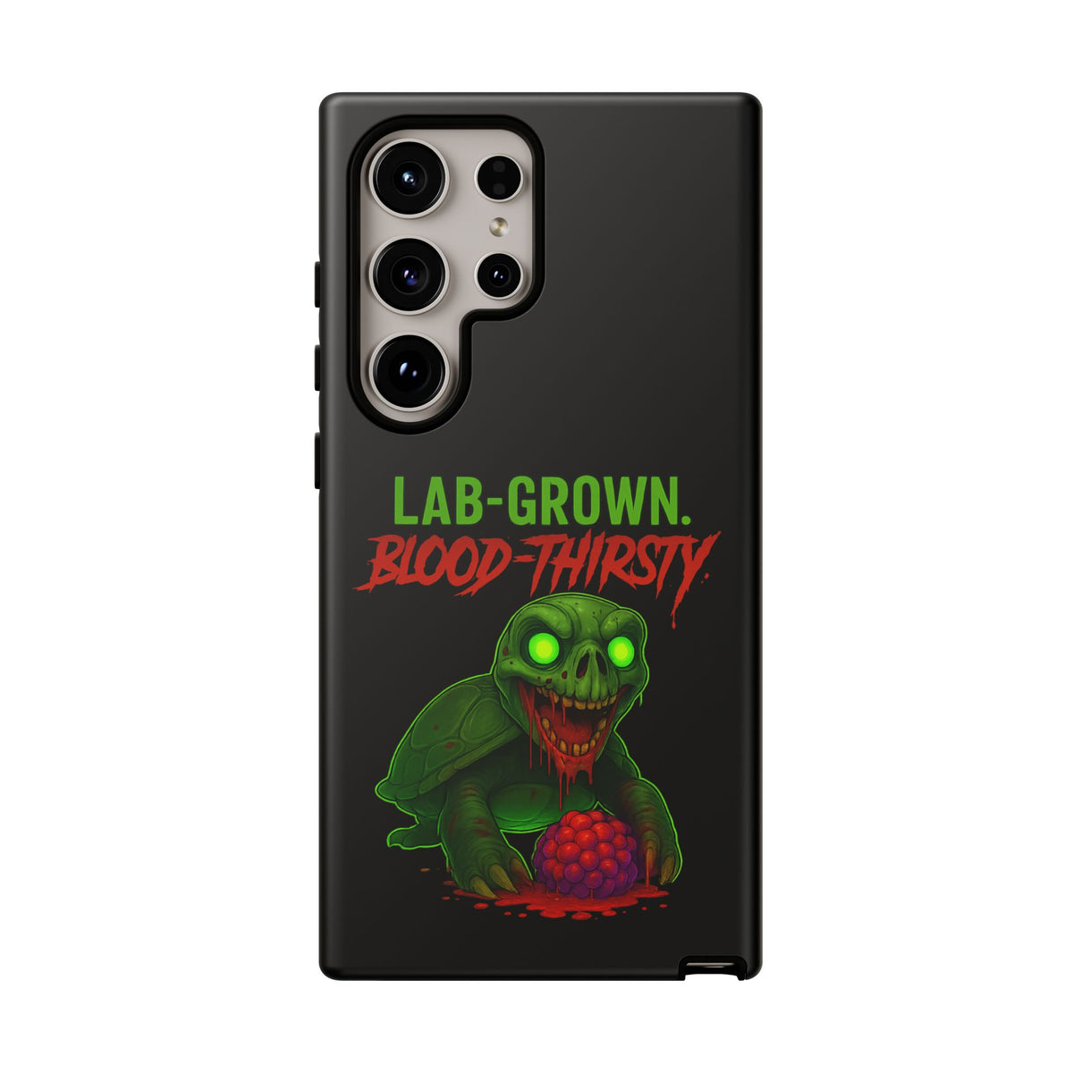 Phone Case — “Lab-Grown. Blood-Thirsty!” Green Monster Horror Design