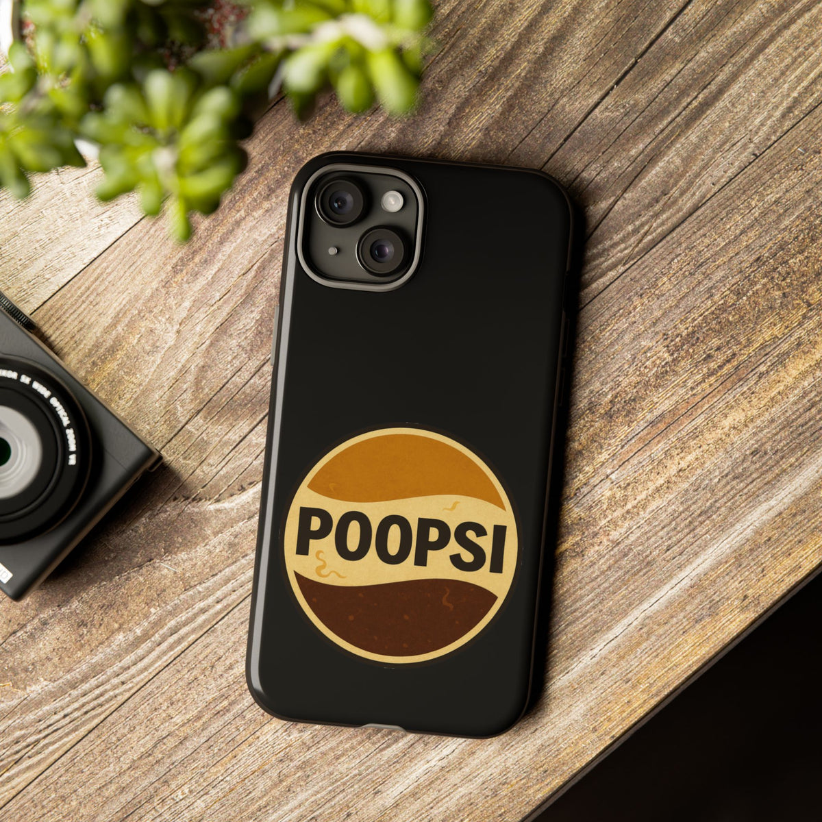 Poopsi Retro Logo Phone Case — Funny Vintage Soda-Inspired iPhone Cover