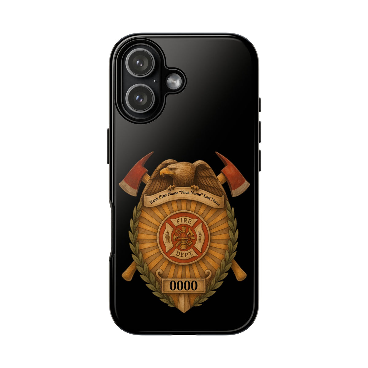 Firefighter Badge Phone Case — Tough Cases Customizable Emblem Design