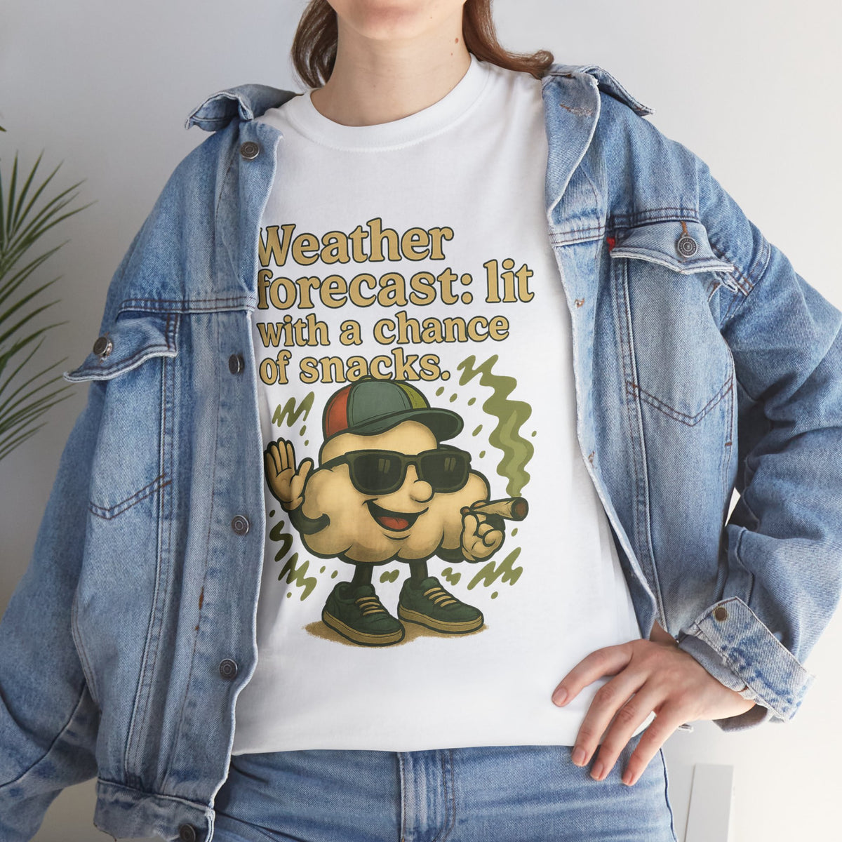 Weather Forecast: Lit With a Chance of Snacks – Chill Cloud T-Shirt