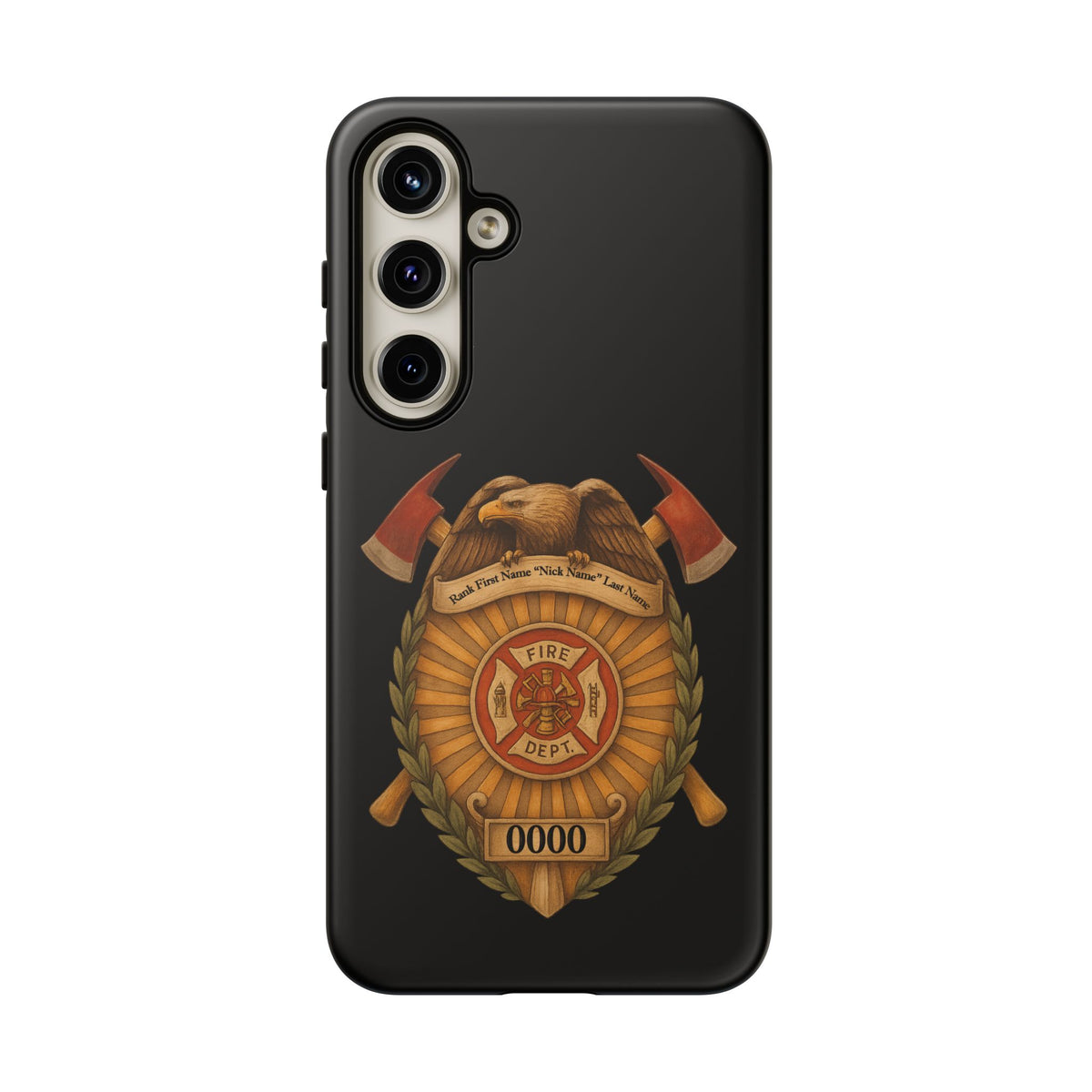 Firefighter Badge Phone Case — Tough Cases Customizable Emblem Design