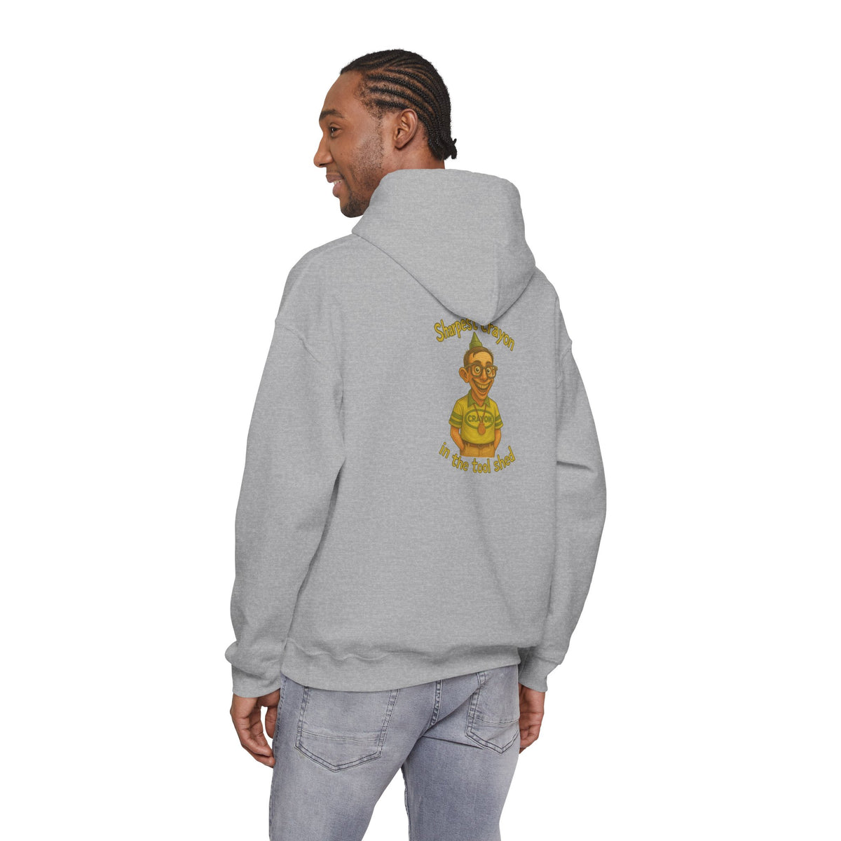 Tool Shed Hoodie - "Sharpest Crayon" Garden Humor Sweatshirt