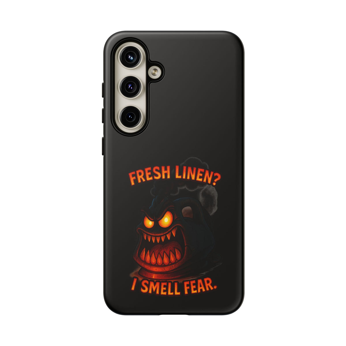 Phone Case — 'Fresh Linen? I Smell Fear.' Spooky Pumpkin Horror Protective Case
