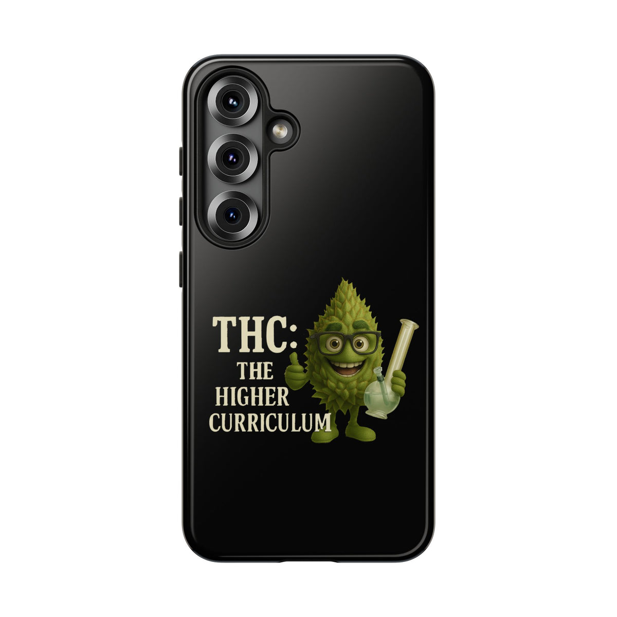 THC The Higher Curriculum Phone Case – Funny Cannabis Nug Cartoon iPhone Case