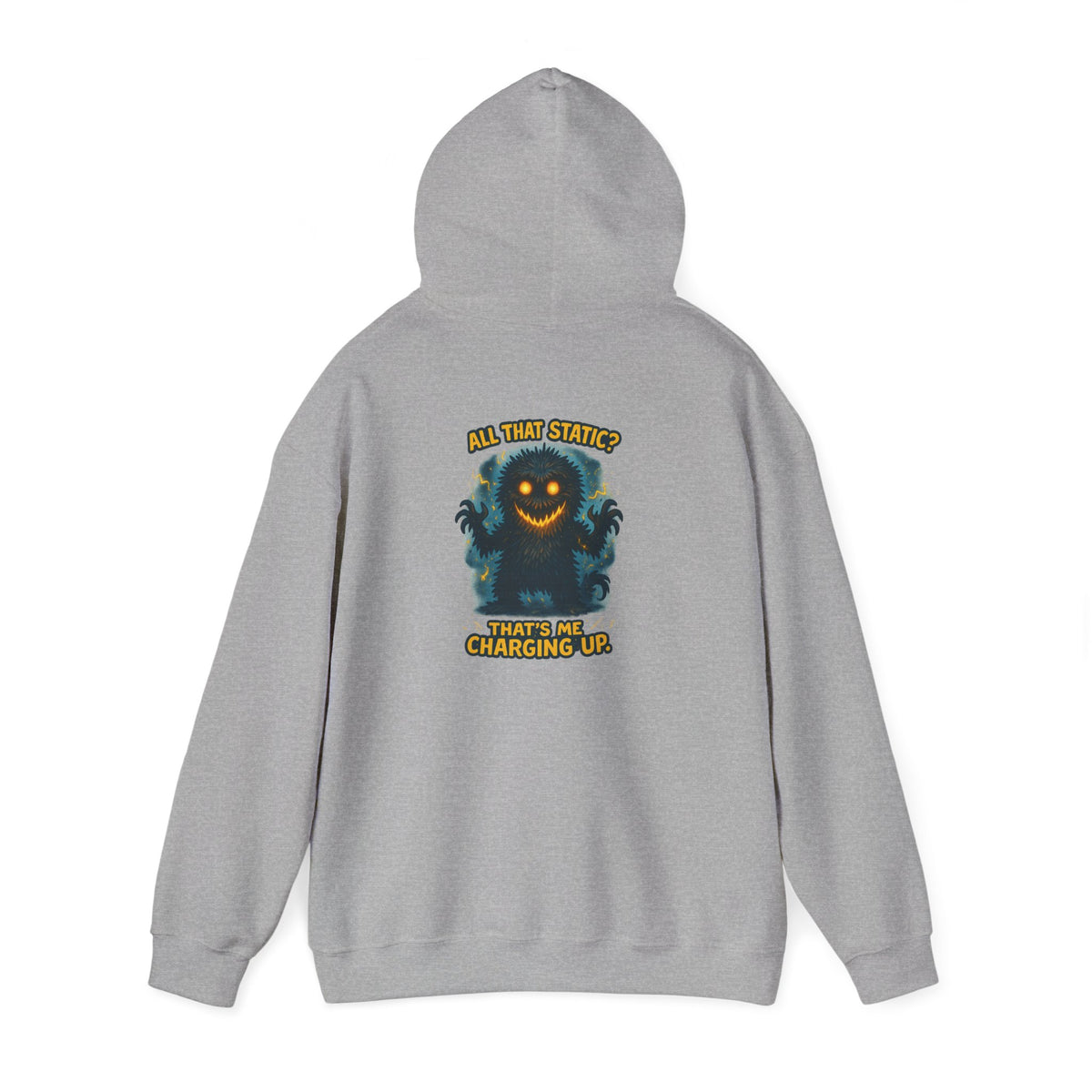 Charging Up Monster Hoodie — "All Smiles" Cozy Graphic Sweatshirt