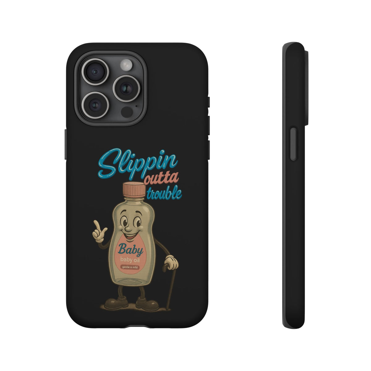 Phone Case — Retro 'Slippin Outta Trouble' Baby Bottle Design