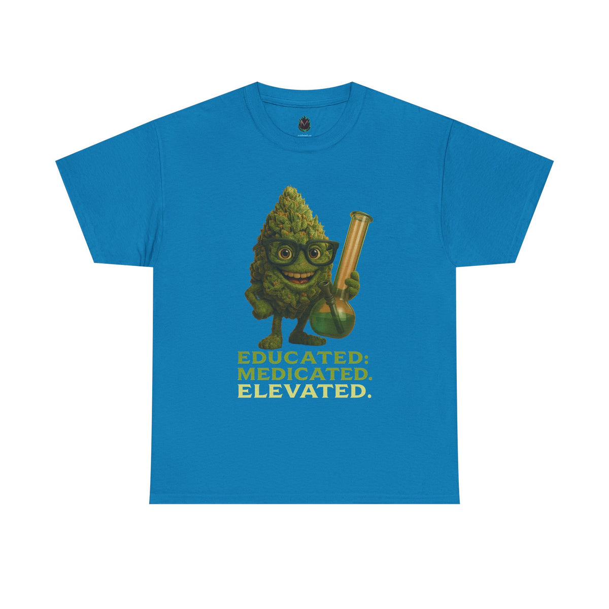 Educated. Medicated. Elevated. – Nerd Nug with Bong Tee