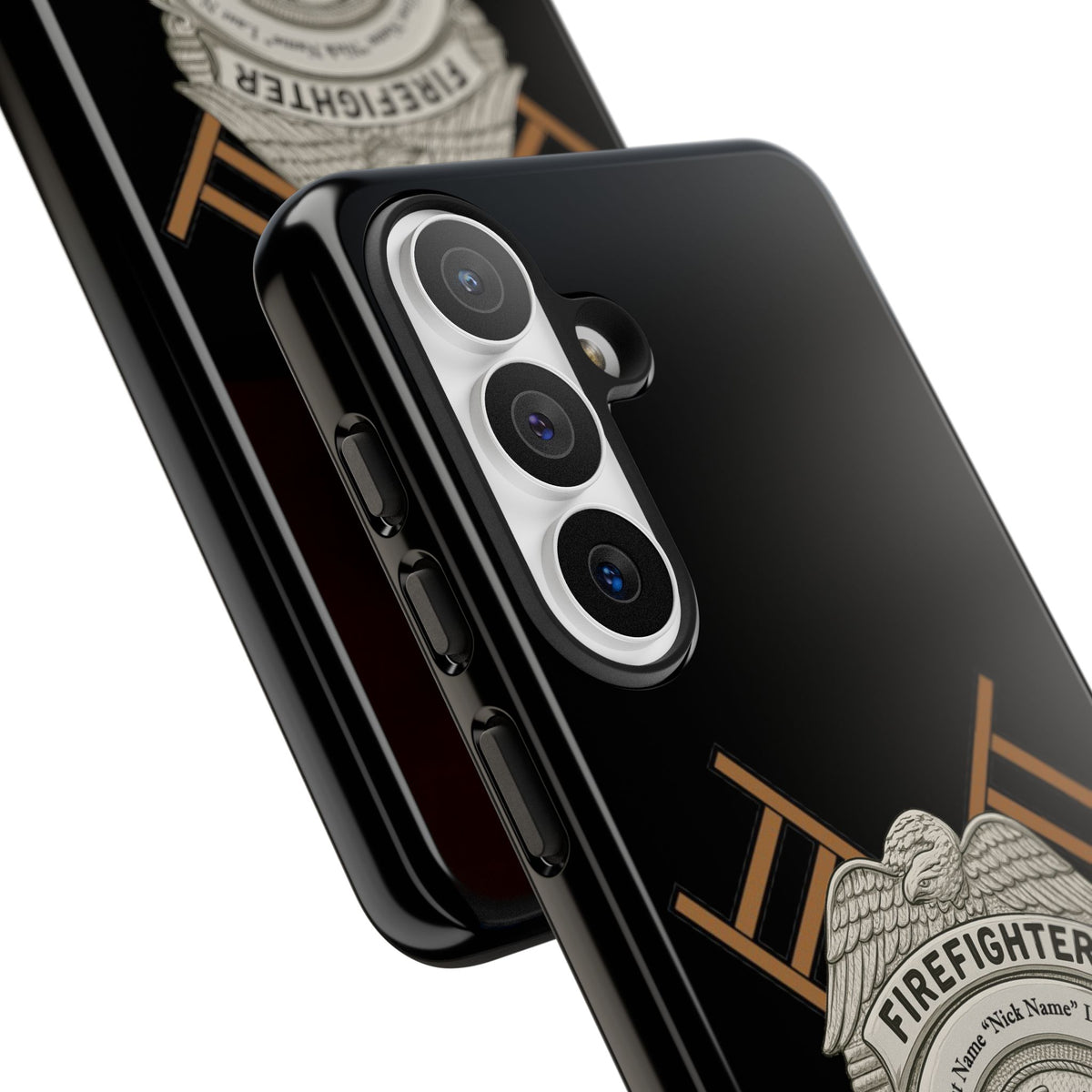 Firefighter Badge Tough Phone Case — Firefighter Helmet & Ladders Protective Case