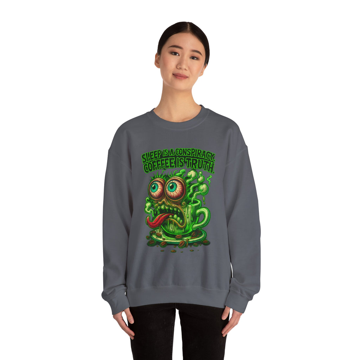 Sleep Is a Conspiracy Coffee Creature Crewneck