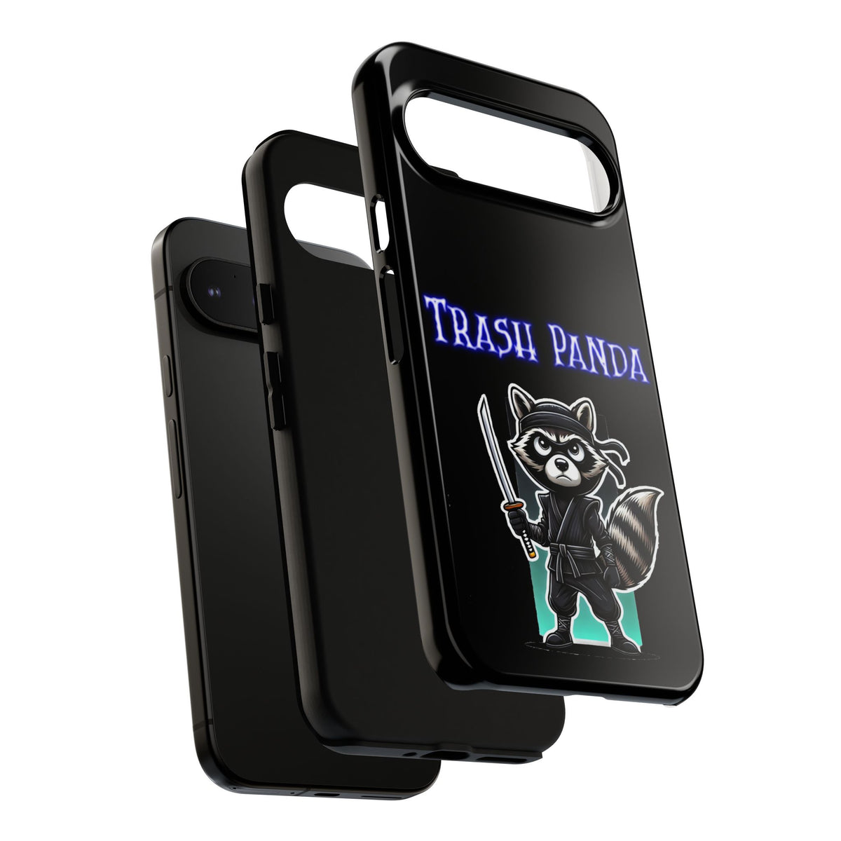 Trash Panda Ninja Phone Case — Cute Raccoon Warrior Protective Case