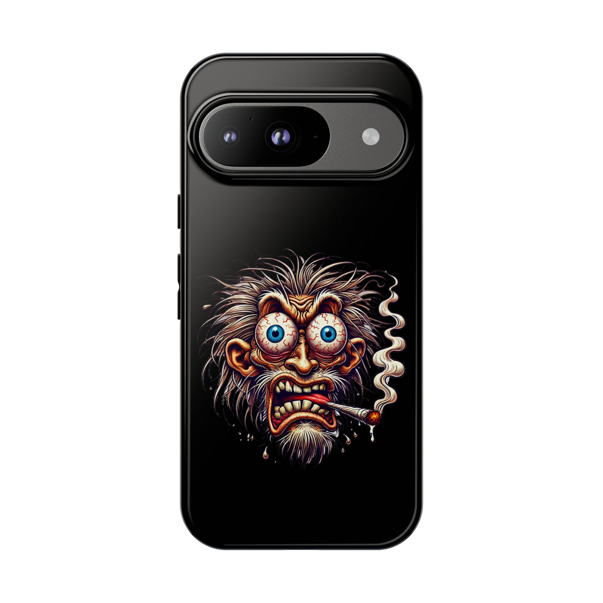 Phone Case — Wild Cartoon Monster Smoking Design