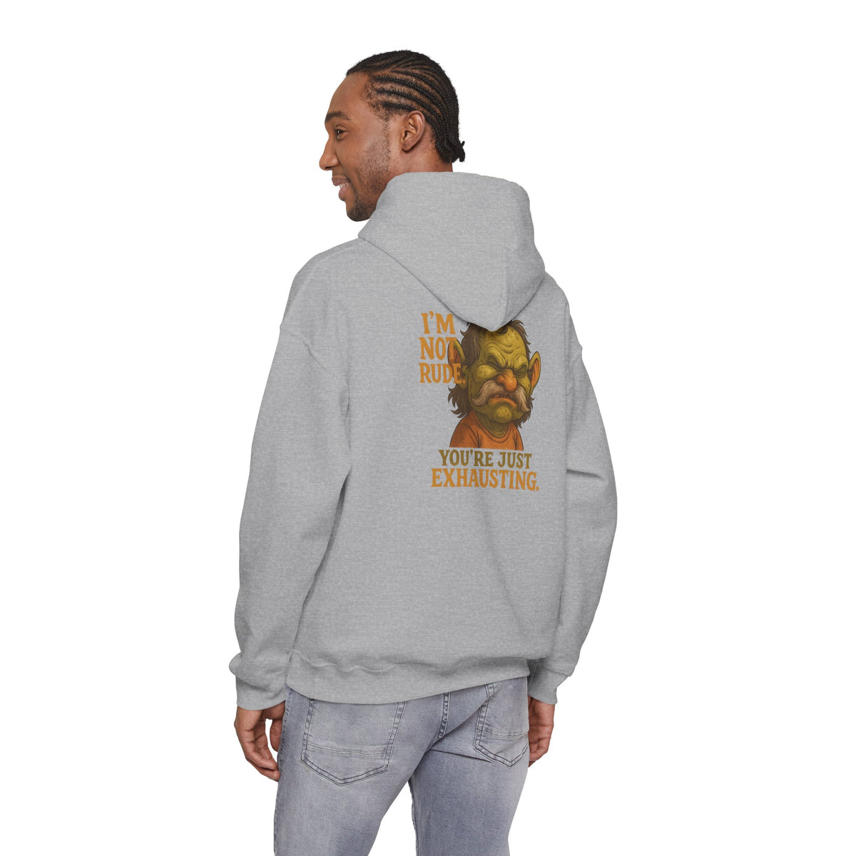Troll Face Hoodie — "I'm Not Rude, You're Just Exhausting" Graphic Hoodie